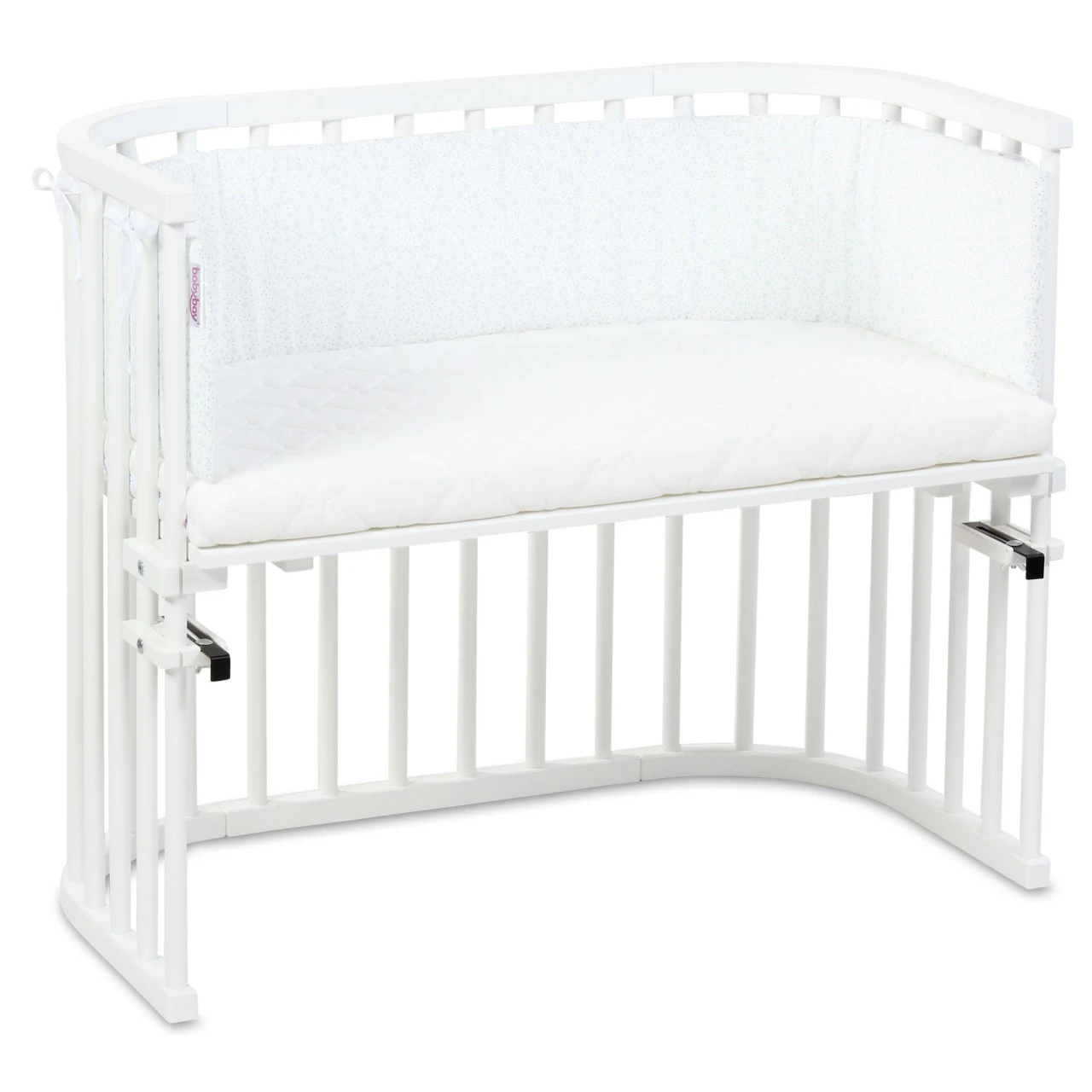 Babybay Nestchen Organic Cotton Passend Für Modell Maxi, Boxspring, Comfort Und Comfort Plus, Weiß Glitzersterne Diamantblau 7 Babybay Nestchen Organic Cotton Passend Für Modell Maxi, Boxspring, Comfort Und Comfort Plus, Weiß Glitzersterne Diamantblau – Bild 5