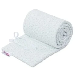 Babybay Nestchen Organic Cotton Passend Für Modell Maxi, Boxspring, Comfort Und Comfort Plus, Weiß Glitzersterne Mint