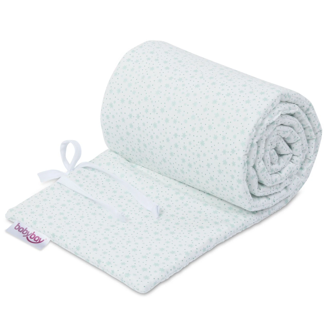 Babybay Nestchen Organic Cotton Passend Für Modell Maxi, Boxspring, Comfort Und Comfort Plus, Weiß Glitzersterne Mint 3 Babybay Nestchen Organic Cotton Passend Für Modell Maxi, Boxspring, Comfort Und Comfort Plus, Weiß Glitzersterne Mint