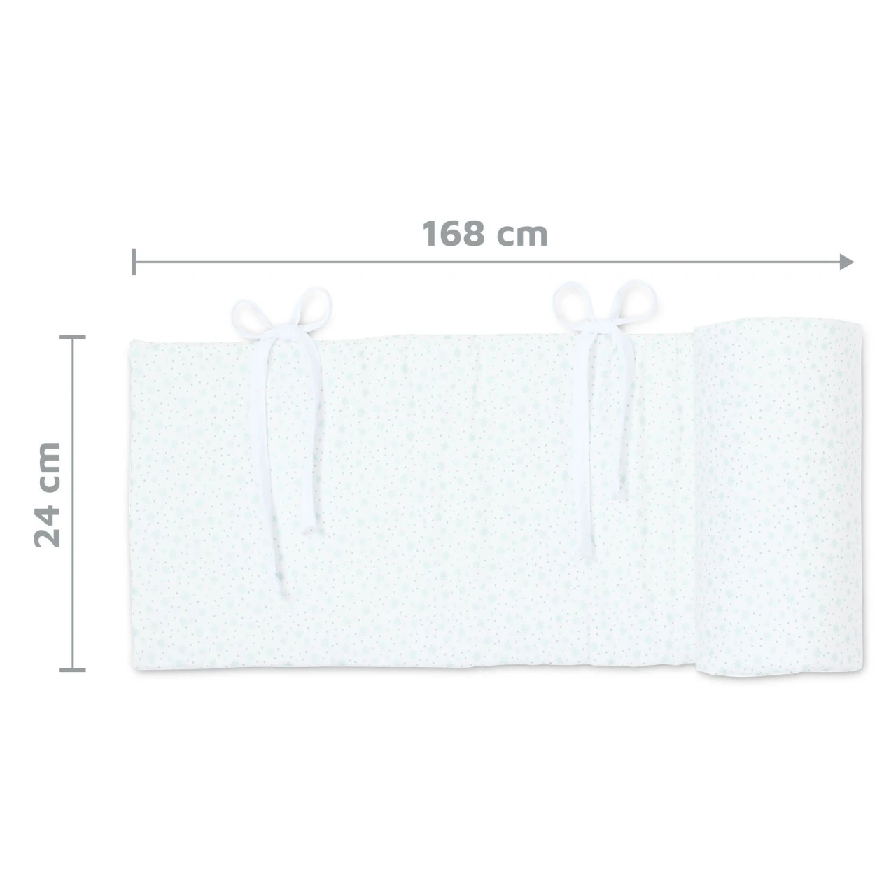 Babybay Nestchen Organic Cotton Passend Für Modell Maxi, Boxspring, Comfort Und Comfort Plus, Weiß Glitzersterne Mint 8 Babybay Nestchen Organic Cotton Passend Für Modell Maxi, Boxspring, Comfort Und Comfort Plus, Weiß Glitzersterne Mint – Bild 6