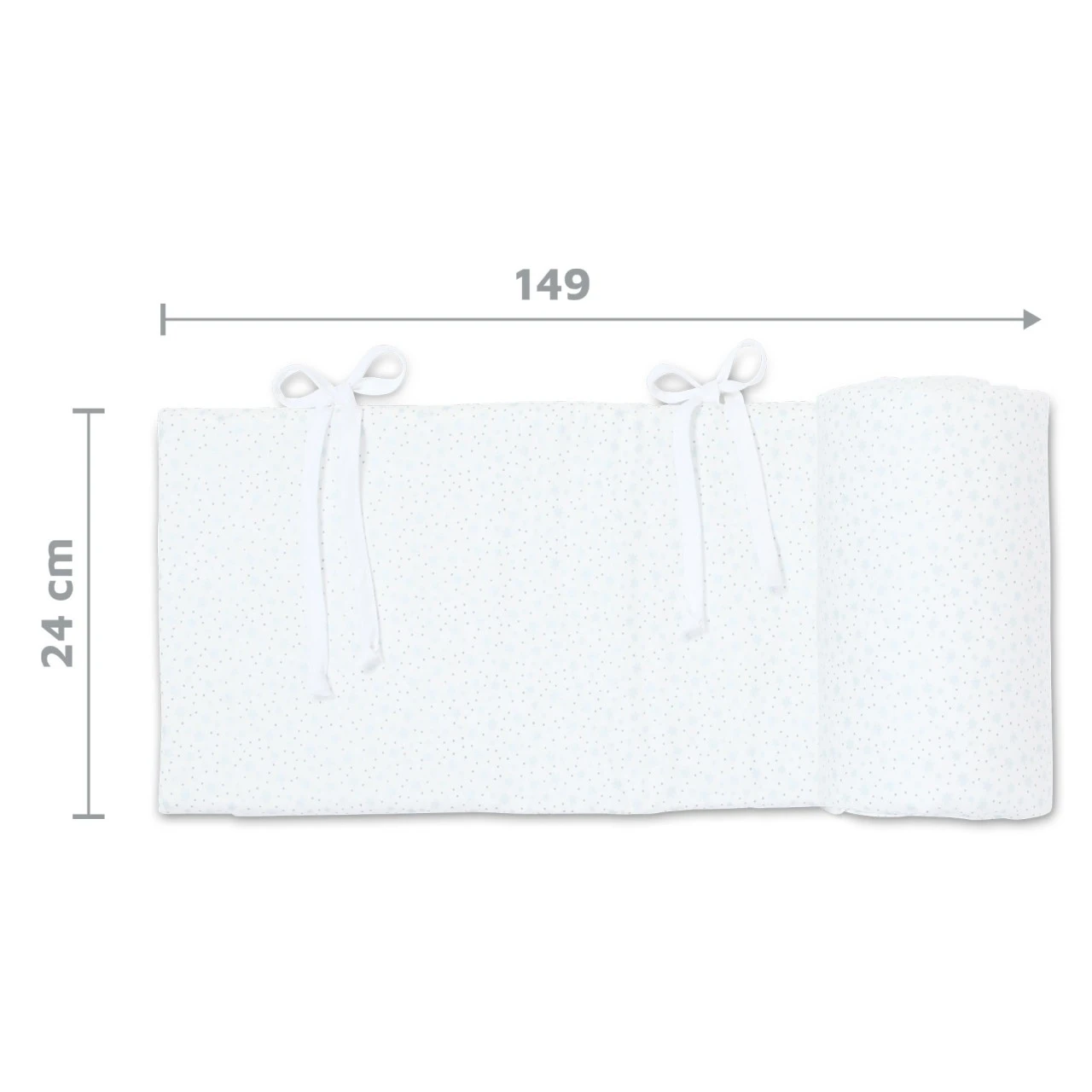 Babybay Nestchen Organic Cotton Passend Für Modell Original, Weiß Glitzersterne Diamantblau 8 Babybay Nestchen Organic Cotton Passend Für Modell Original, Weiß Glitzersterne Diamantblau – Bild 6