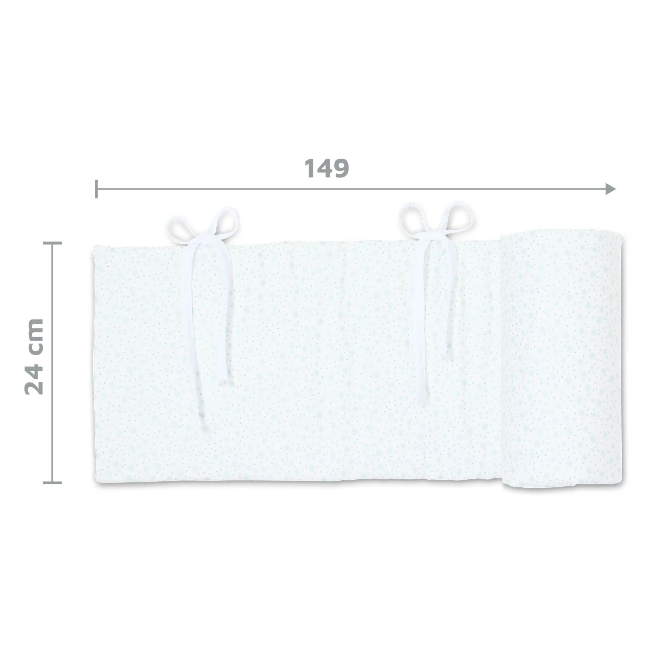 Babybay Nestchen Organic Cotton Passend Für Modell Original, Weiß Glitzersterne Mint 8 Babybay Nestchen Organic Cotton Passend Für Modell Original, Weiß Glitzersterne Mint – Bild 6