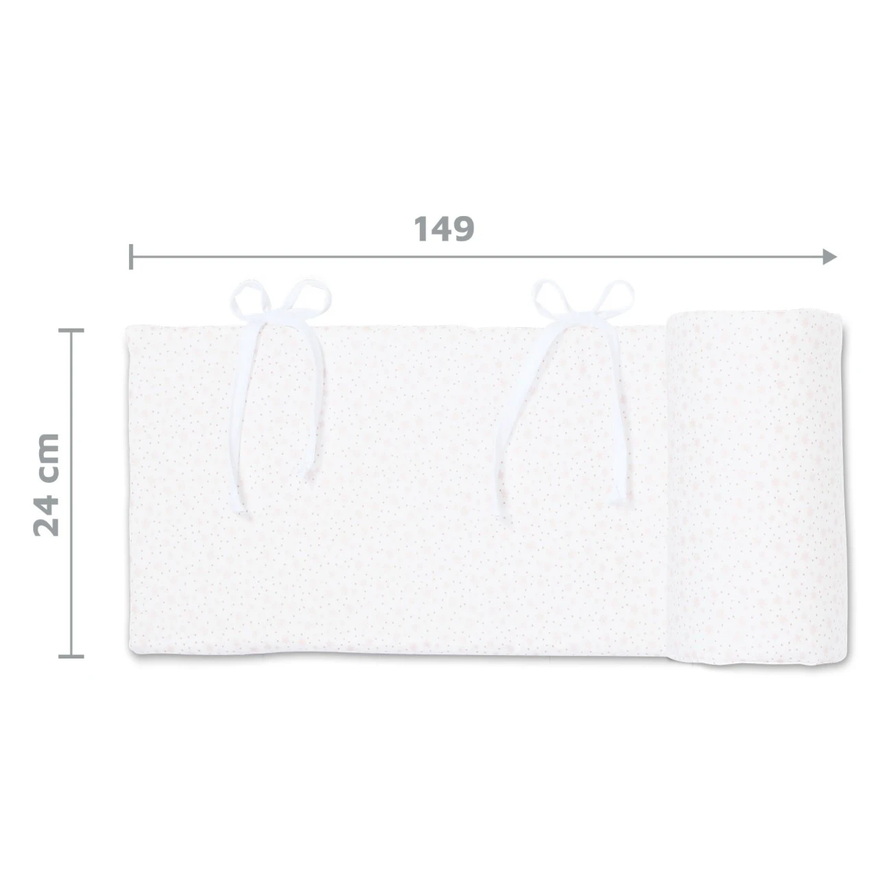 Babybay Nestchen Organic Cotton Passend Für Modell Original, Weiß Glitzersterne Rosé 8 Babybay Nestchen Organic Cotton Passend Für Modell Original, Weiß Glitzersterne Rosé – Bild 6