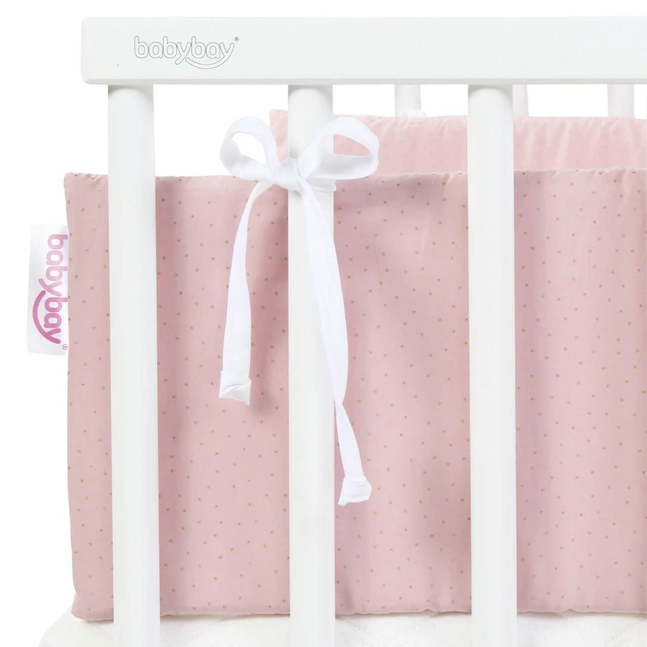 Babybay Nestchen Organic Cotton Royal Passend Für Modell Boxspring XXL, Rosé Glitzerpunkte Gold 5 Babybay Nestchen Organic Cotton Royal Passend Für Modell Boxspring XXL, Rosé Glitzerpunkte Gold – Bild 3