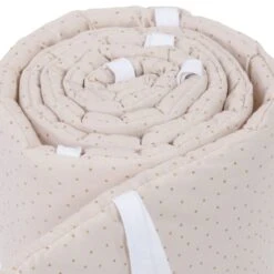 Babybay Nestchen Organic Cotton Royal Passend Für Modell Maxi, Boxspring, Comfort Und Comfort Plus, Beige Glitzerpunkte Gold -Baby Produkte Geschäft babybay nestchen organic cotton royal maxi boxspring comfort plus beige glitzersterne gold 160900 002 1280x1280