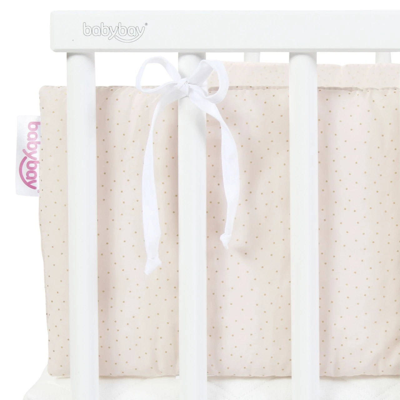 Babybay Nestchen Organic Cotton Royal Passend Für Modell Original, Beige Glitzerpunkte Gold 5 Babybay Nestchen Organic Cotton Royal Passend Für Modell Original, Beige Glitzerpunkte Gold – Bild 3