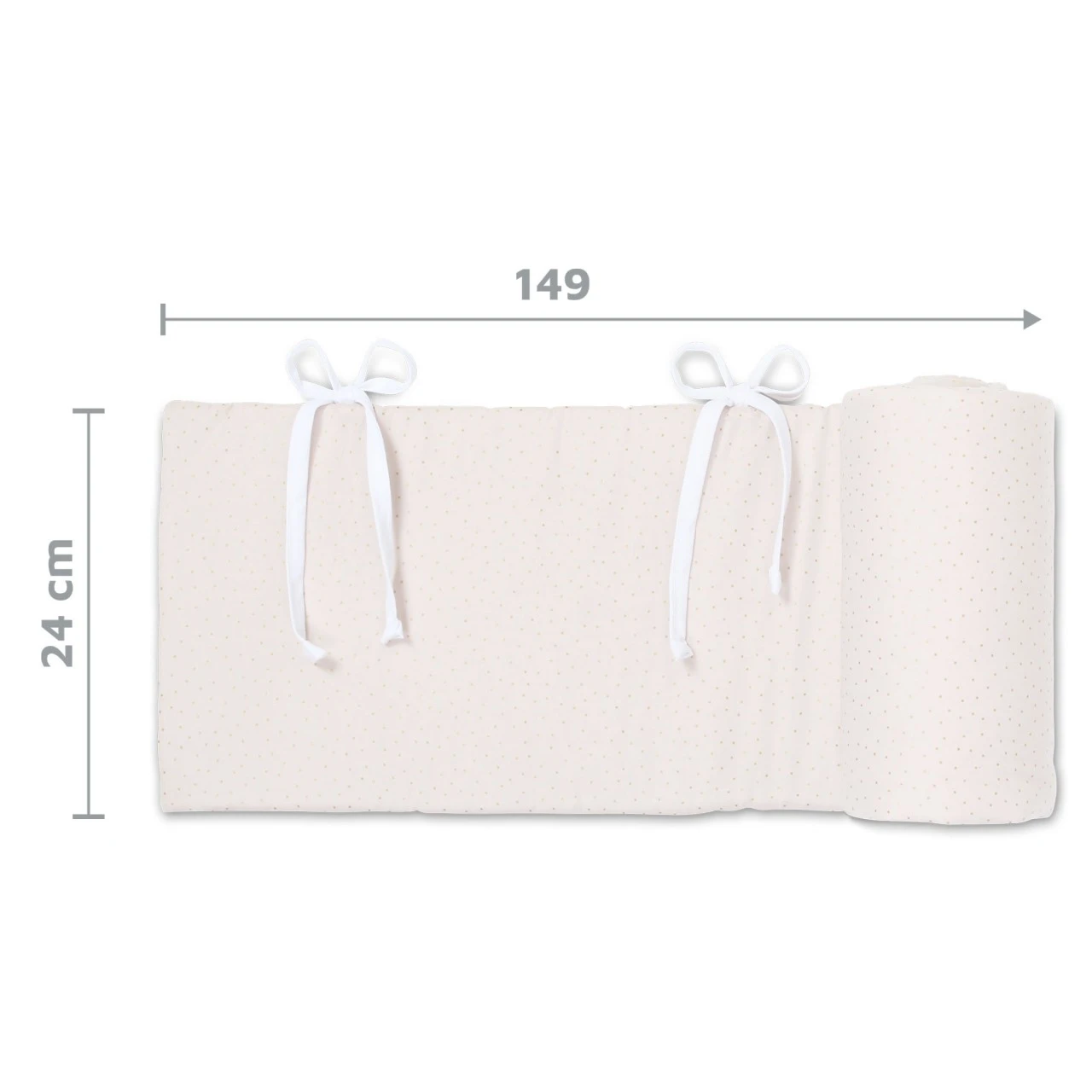 Babybay Nestchen Organic Cotton Royal Passend Für Modell Original, Beige Glitzerpunkte Gold 8 Babybay Nestchen Organic Cotton Royal Passend Für Modell Original, Beige Glitzerpunkte Gold – Bild 6