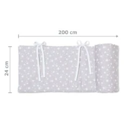 Babybay Nestchen Piqué Passend Für Modell Boxspring XXL, Perlgrau Sterne Weiß -Baby Produkte Geschäft babybay nestchen pique boxspring xxl perlgrau sterne weiss 168814 006 1280x1280