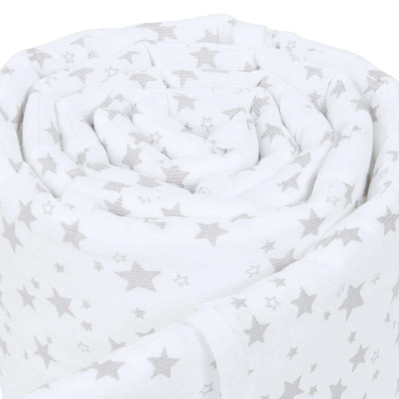 Babybay Nestchen Piqué Passend Für Modell Maxi, Boxspring, Comfort Und Comfort Plus, Weiß Sterne Perlgrau 4 Babybay Nestchen Piqué Passend Für Modell Maxi, Boxspring, Comfort Und Comfort Plus, Weiß Sterne Perlgrau – Bild 2