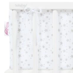 Babybay Nestchen Piqué Passend Für Modell Midi Und Mini, Weiß Sterne Perlgrau -Baby Produkte Geschäft babybay nestchen pique midi mini weiss sterne perlgrau 120815 003 1280x1280