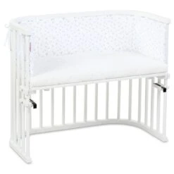 Babybay Nestchen Piqué Passend Für Modell Midi Und Mini, Weiß Sterne Perlgrau -Baby Produkte Geschäft babybay nestchen pique midi mini weiss sterne perlgrau 120815 005 1280x1280