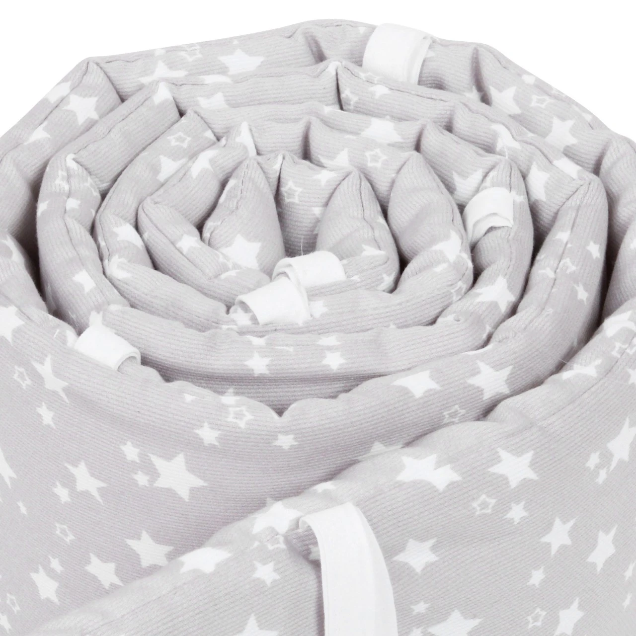 Babybay Nestchen Piqué Passend Für Modell Original, Perlgrau Sterne Weiß 4 Babybay Nestchen Piqué Passend Für Modell Original, Perlgrau Sterne Weiß – Bild 2