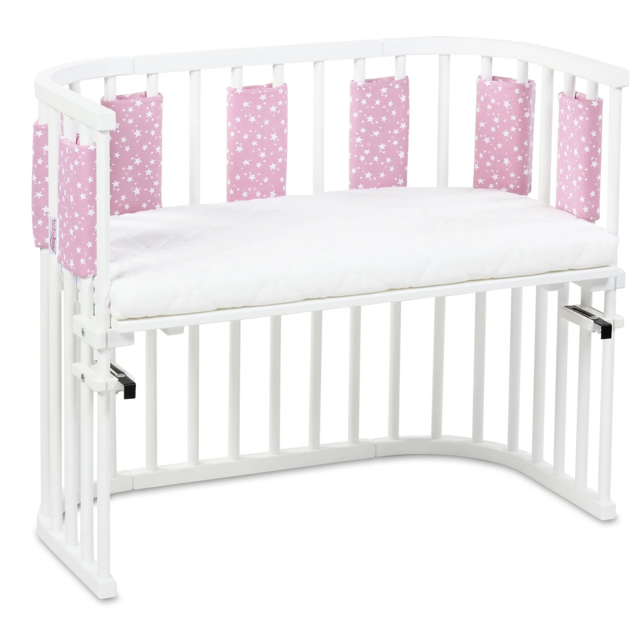 Babybay Nestchen Ultrafresh Piqué Passend Für Modell Maxi, Boxspring, Comfort, Midi Und Comfort Plus, Beere Sterne Weiß 7 Babybay Nestchen Ultrafresh Piqué Passend Für Modell Maxi, Boxspring, Comfort, Midi Und Comfort Plus, Beere Sterne Weiß – Bild 5