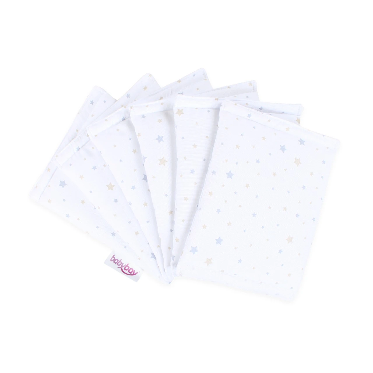 Babybay Nestchen Ultrafresh Piqué Passend Für Modell Original, Weiß Sternemix Sand/azurblau 3 Babybay Nestchen Ultrafresh Piqué Passend Für Modell Original, Weiß Sternemix Sand/azurblau