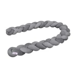 Babybay Nestchenschlange Geflochten Passend Für Alle Modelle, Dunkelgrau Meliert