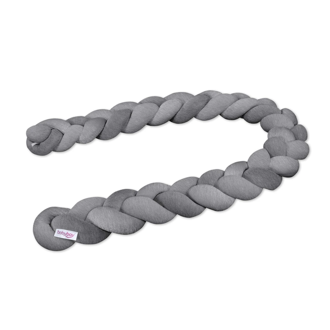 Babybay Nestchenschlange Geflochten Passend Für Alle Modelle, Dunkelgrau Meliert 3 Babybay Nestchenschlange Geflochten Passend Für Alle Modelle, Dunkelgrau Meliert