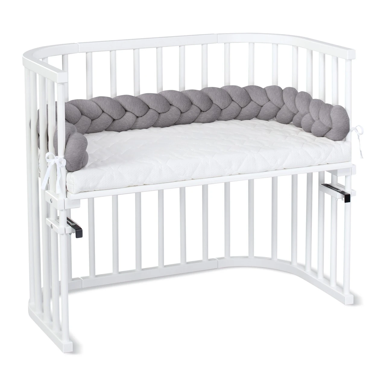 Babybay Nestchenschlange Geflochten Passend Für Alle Modelle, Dunkelgrau Meliert 6 Babybay Nestchenschlange Geflochten Passend Für Alle Modelle, Dunkelgrau Meliert – Bild 4