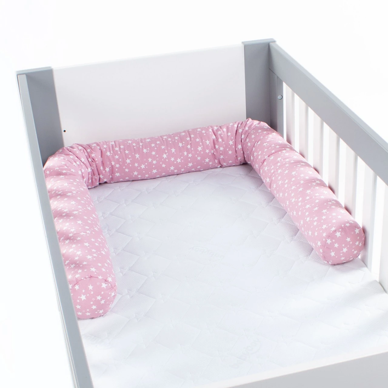 Babybay Nestchenschlange Piqué Passend Für Kinderbetten, Beere Sterne Weiß 4 Babybay Nestchenschlange Piqué Passend Für Kinderbetten, Beere Sterne Weiß – Bild 2