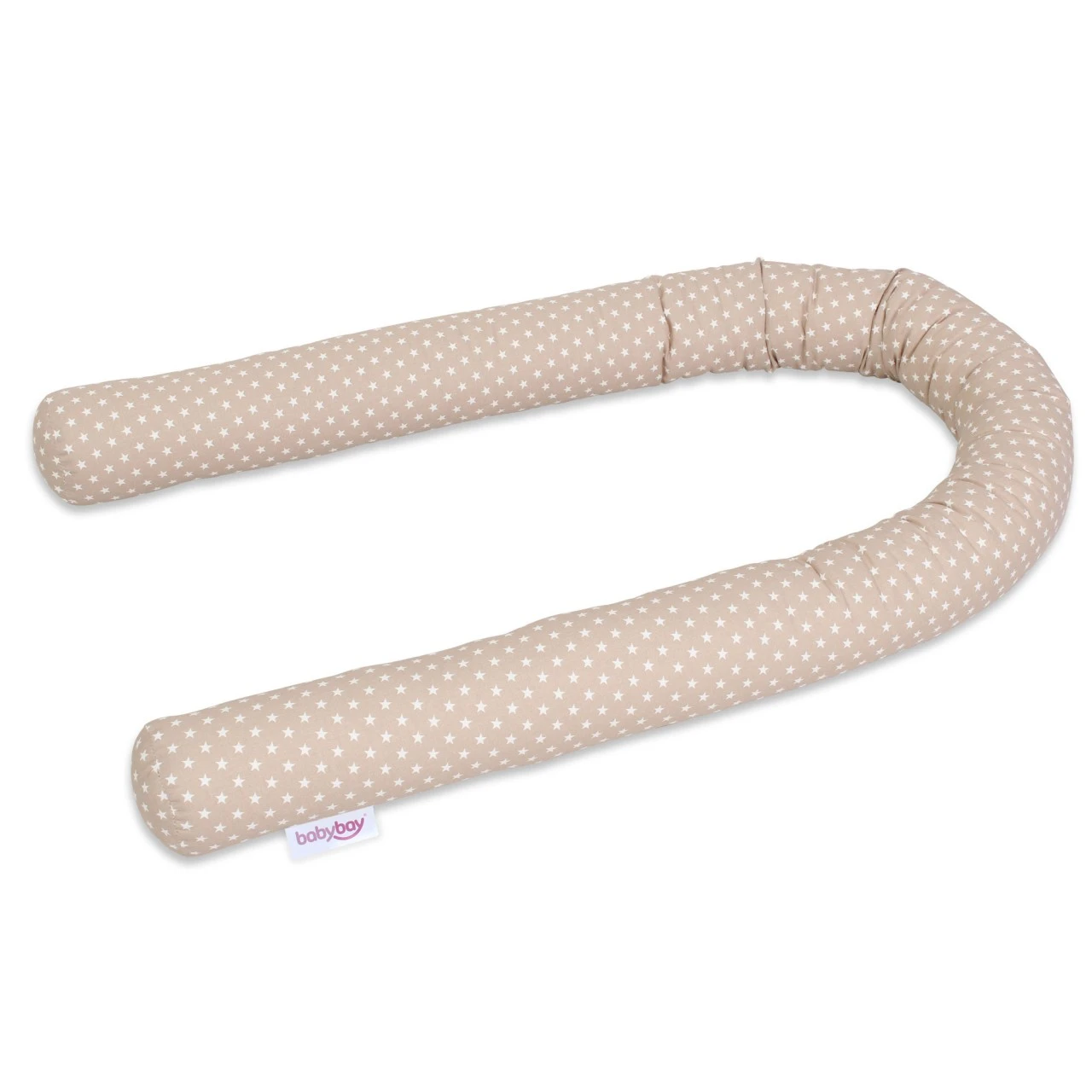 Babybay Nestchenschlange Organic Cotton Passend Für Alle Modelle, Hellbraun Sterne Weiß 3 Babybay Nestchenschlange Organic Cotton Passend Für Alle Modelle, Hellbraun Sterne Weiß