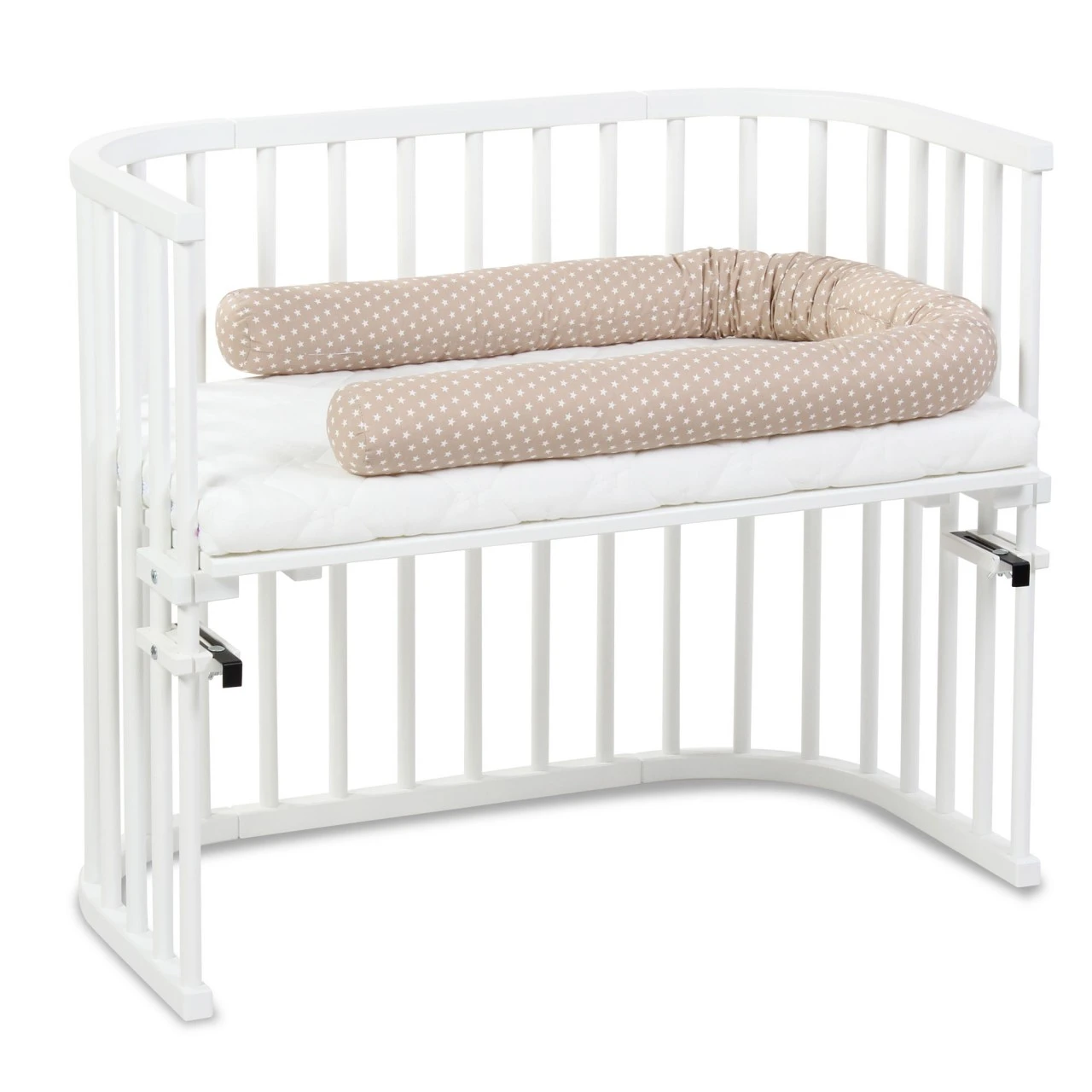 Babybay Nestchenschlange Organic Cotton Passend Für Alle Modelle, Hellbraun Sterne Weiß 4 Babybay Nestchenschlange Organic Cotton Passend Für Alle Modelle, Hellbraun Sterne Weiß – Bild 2