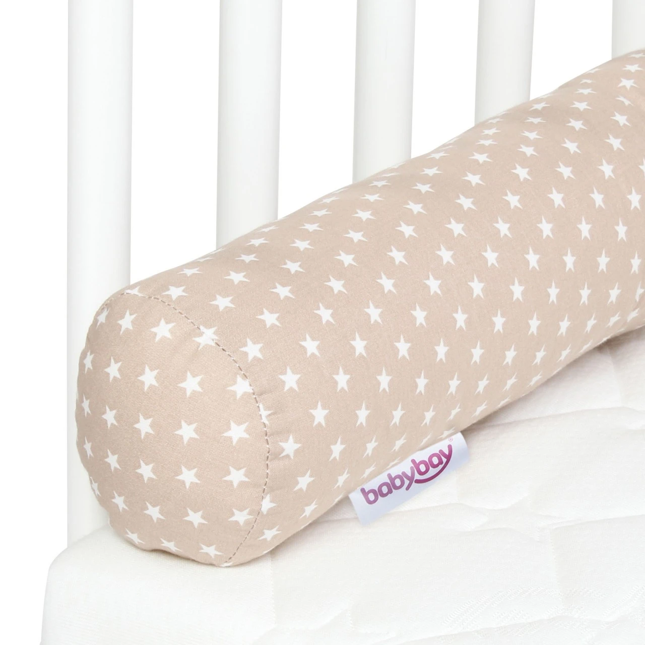 Babybay Nestchenschlange Organic Cotton Passend Für Alle Modelle, Hellbraun Sterne Weiß 6 Babybay Nestchenschlange Organic Cotton Passend Für Alle Modelle, Hellbraun Sterne Weiß – Bild 4