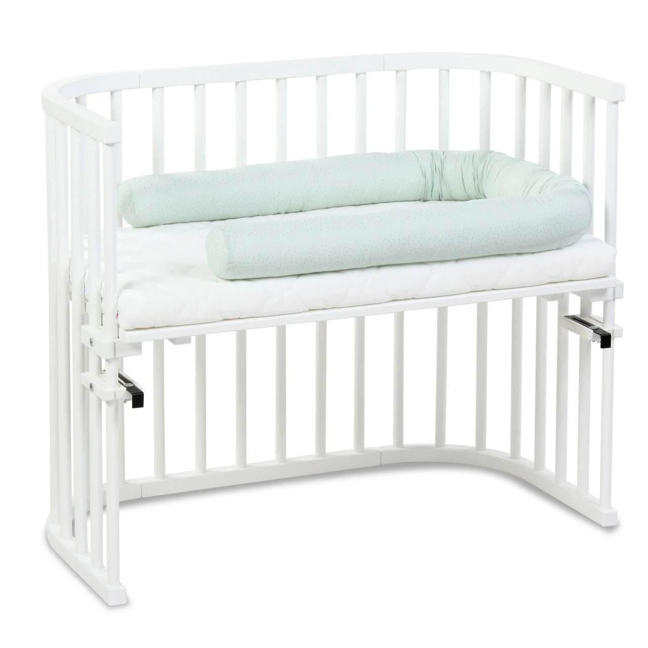 Babybay Nestchenschlange Organic Cotton Royal Passend Für Alle Modelle, Mint Glitzerpunkte Gold 4 Babybay Nestchenschlange Organic Cotton Royal Passend Für Alle Modelle, Mint Glitzerpunkte Gold – Bild 2