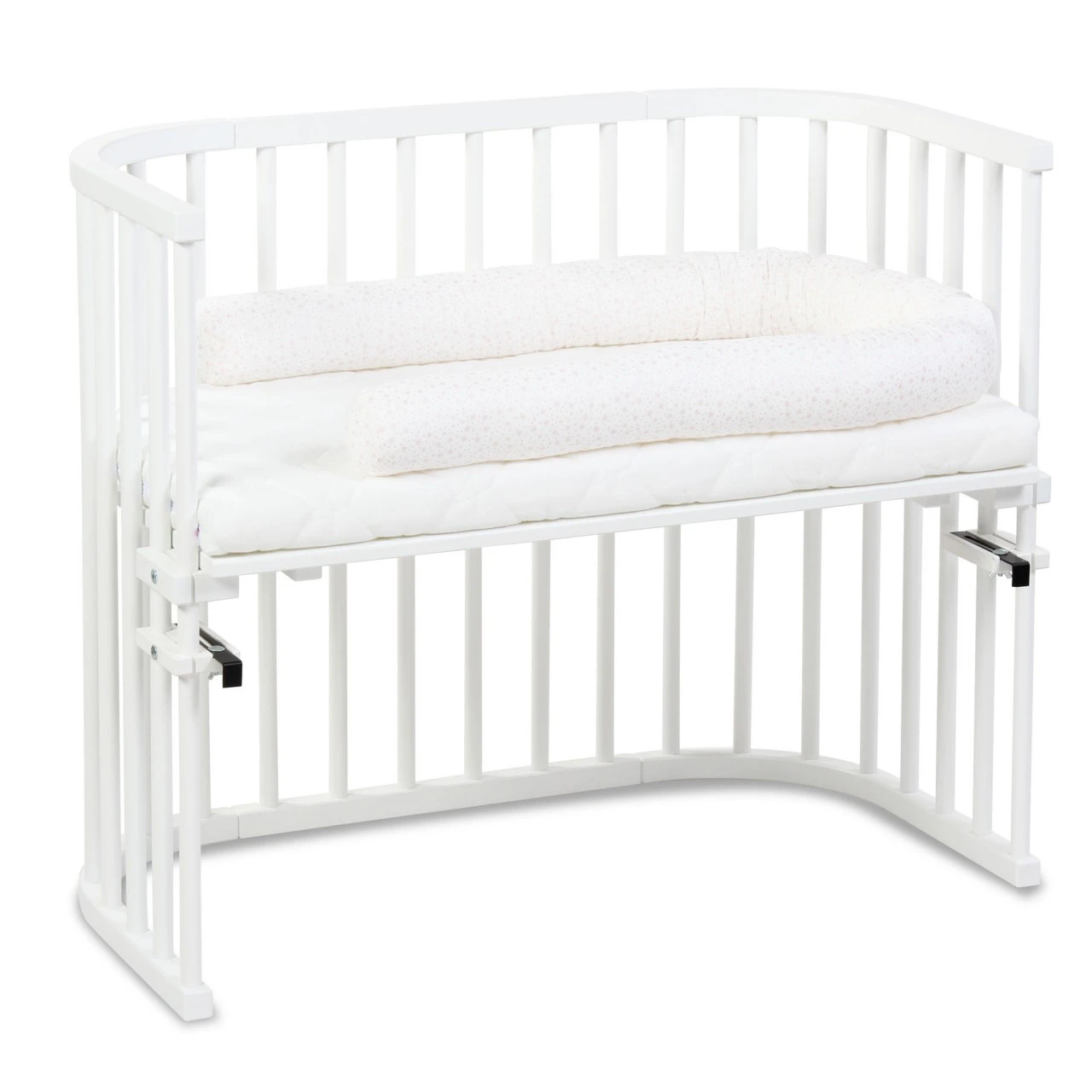 Babybay Nestchenschlange Organic Cotton Passend Für Alle Modelle, Weiß Glitzersterne Rosé 4 Babybay Nestchenschlange Organic Cotton Passend Für Alle Modelle, Weiß Glitzersterne Rosé – Bild 2