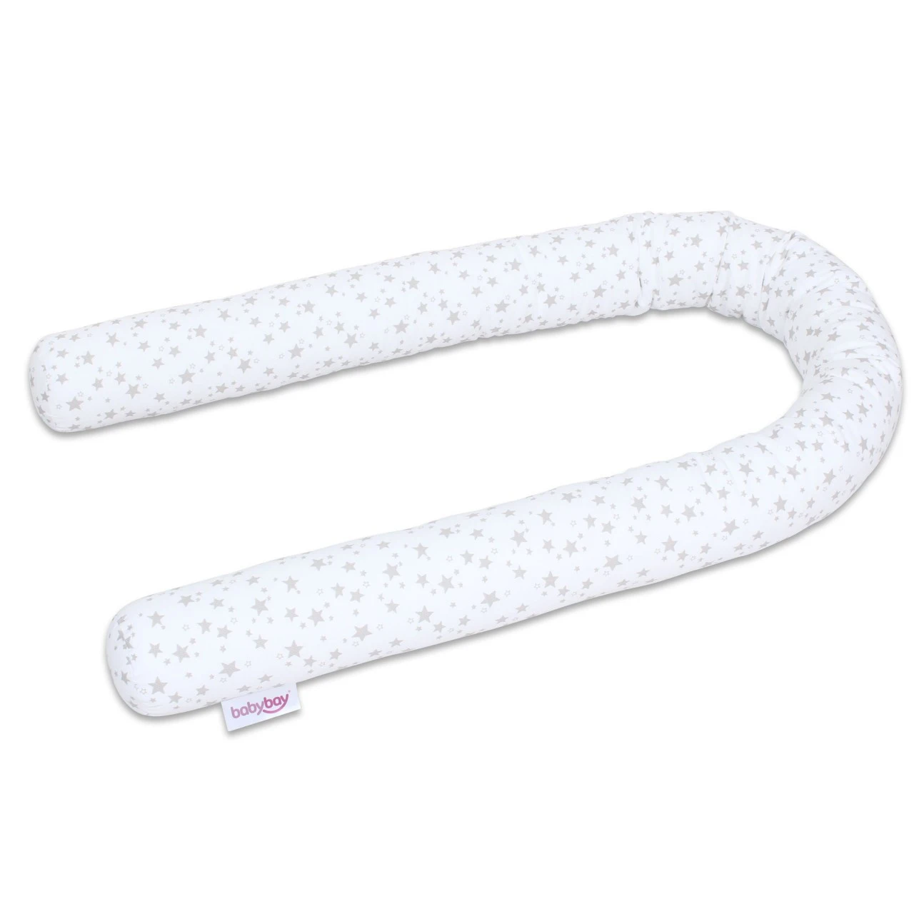 Babybay Nestchenschlange Piqué Passend Für Alle Modelle, Weiß Sterne Perlgrau 3 Babybay Nestchenschlange Piqué Passend Für Alle Modelle, Weiß Sterne Perlgrau