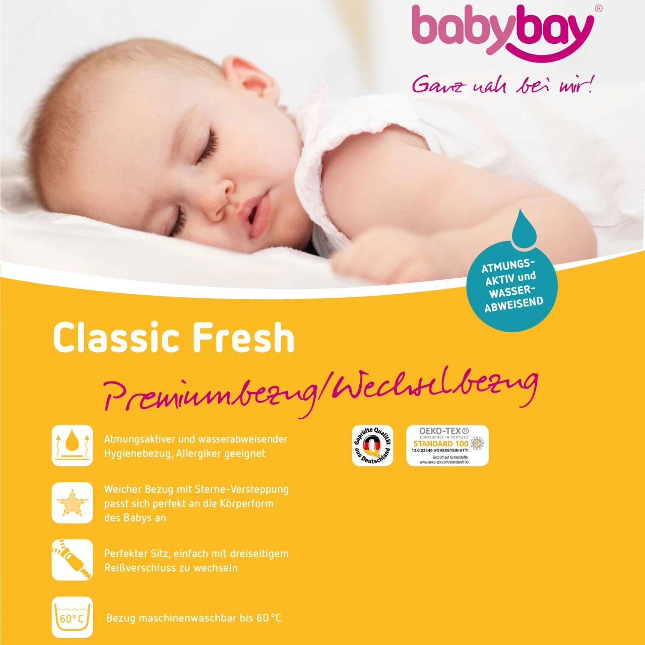 Babybay Premium Wechselbezug Classic Fresh Passend Für Modell Maxi, Boxspring Und Comfort Plus 4 Babybay Premium Wechselbezug Classic Fresh Passend Für Modell Maxi, Boxspring Und Comfort Plus – Bild 2