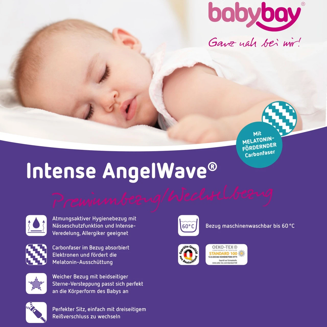 Babybay Premium Wechselbezug Intense AngelWave® Passend Für Modell Maxi, Boxspring Und Comfort Plus 4 Babybay Premium Wechselbezug Intense AngelWave® Passend Für Modell Maxi, Boxspring Und Comfort Plus – Bild 2