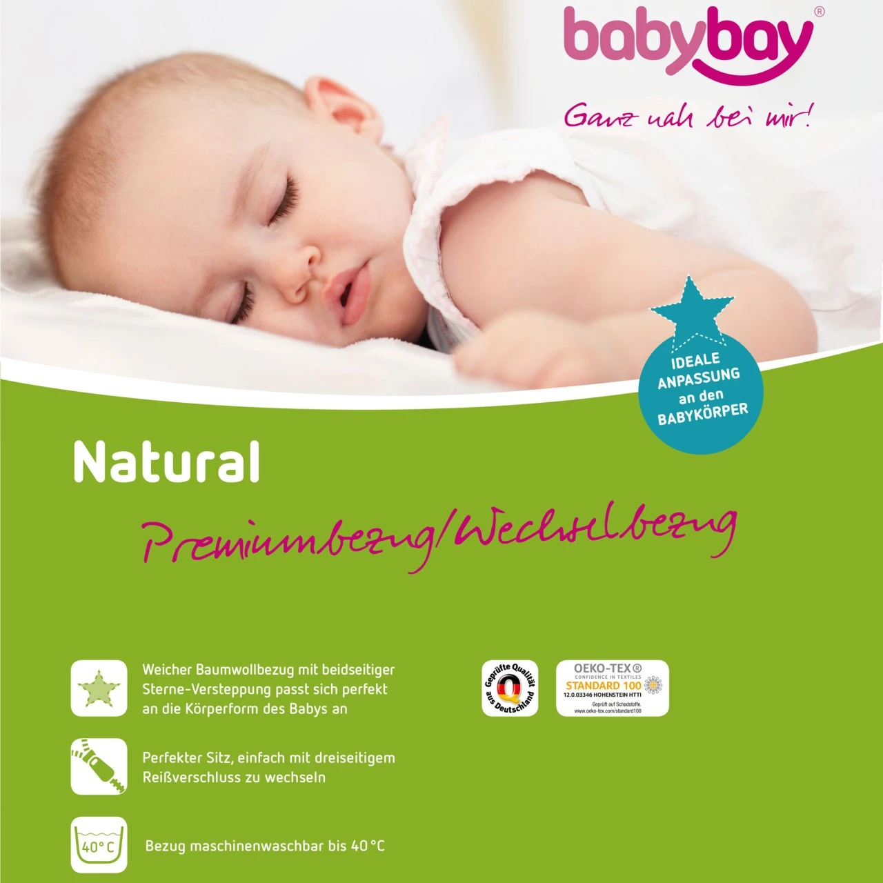 Babybay Premium Wechselbezug Natural Passend Für Modell Boxspring XXL 4 Babybay Premium Wechselbezug Natural Passend Für Modell Boxspring XXL – Bild 2