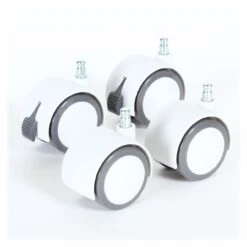 Babybay Rollensatz Parkett Inkl. Befestigungshülsen Passend Für Alle Beistellbettmodelle, Weiß