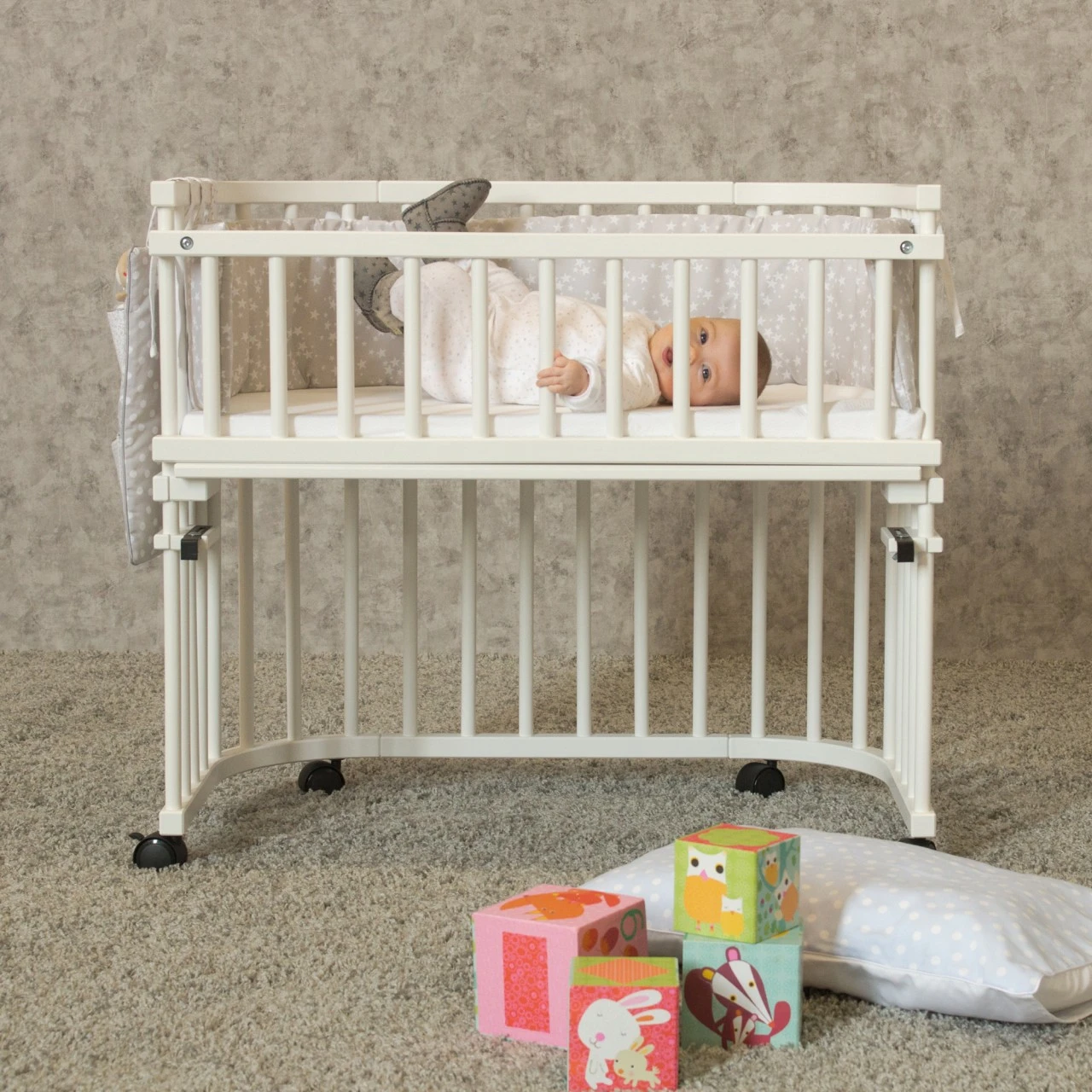 Babybay Rollensatz Spezial Mit Stoßschutz Passend Für Alle Modelle, Beige Lackiert 6 Babybay Rollensatz Spezial Mit Stoßschutz Passend Für Alle Modelle, Beige Lackiert – Bild 4