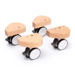 Babybay Rollensatz Spezial Mit Stoßschutz Passend Für Alle Modelle, Natur Lackiert