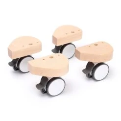 Babybay Rollensatz Spezial Mit Stoßschutz Passend Für Alle Modelle, Natur Unbehandelt