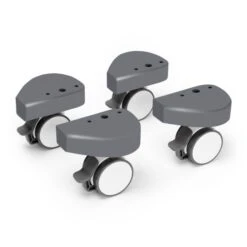 Babybay Rollensatz Spezial Mit Stoßschutz Passend Für Alle Modelle, Schiefergrau Lackiert