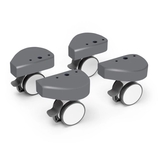 Babybay Rollensatz Spezial Mit Stoßschutz Passend Für Alle Modelle, Schiefergrau Lackiert 3 Babybay Rollensatz Spezial Mit Stoßschutz Passend Für Alle Modelle, Schiefergrau Lackiert