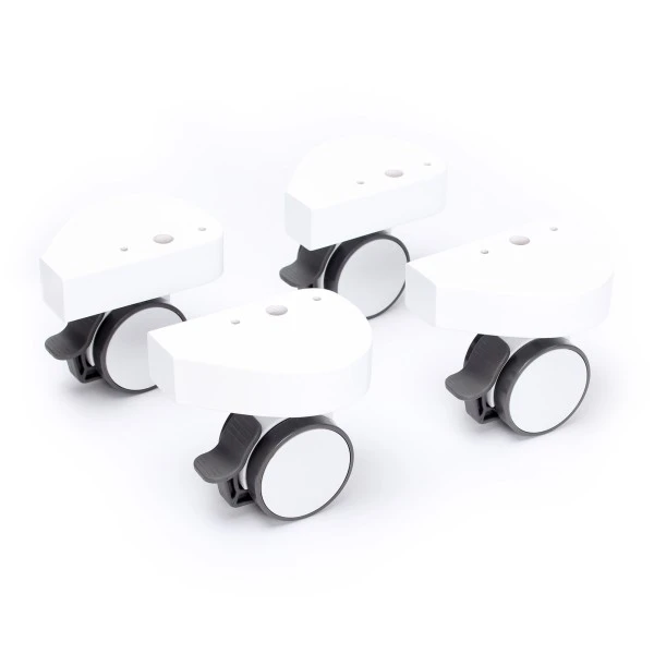 Babybay Rollensatz Spezial Mit Stoßschutz Passend Für Alle Modelle, Weiß Lackiert 3 Babybay Rollensatz Spezial Mit Stoßschutz Passend Für Alle Modelle, Weiß Lackiert