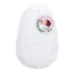 Babybay Schlupfsack Organic Cotton Mit Gurtschlitz, Weiß Punkte Perlgrau
