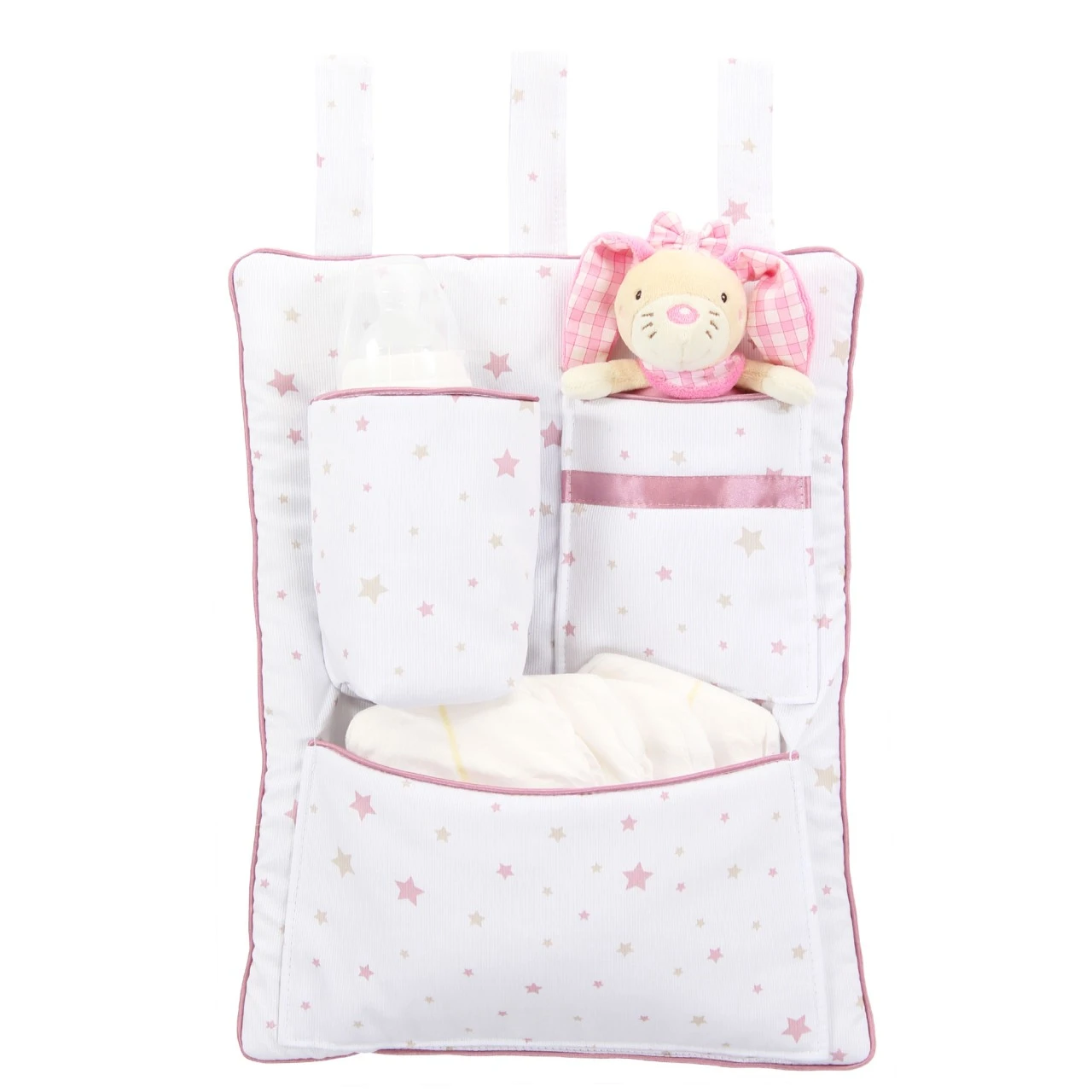 Babybay Utensilo Für Alle Modelle, Weiß Sternemix Sand/beere 4 Babybay Utensilo Für Alle Modelle, Weiß Sternemix Sand/beere – Bild 2